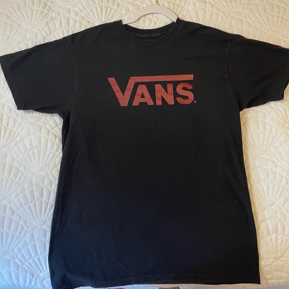 Vans Shirt Mens Medium Black Crewneck Off The Wall - Picture 2 of 4